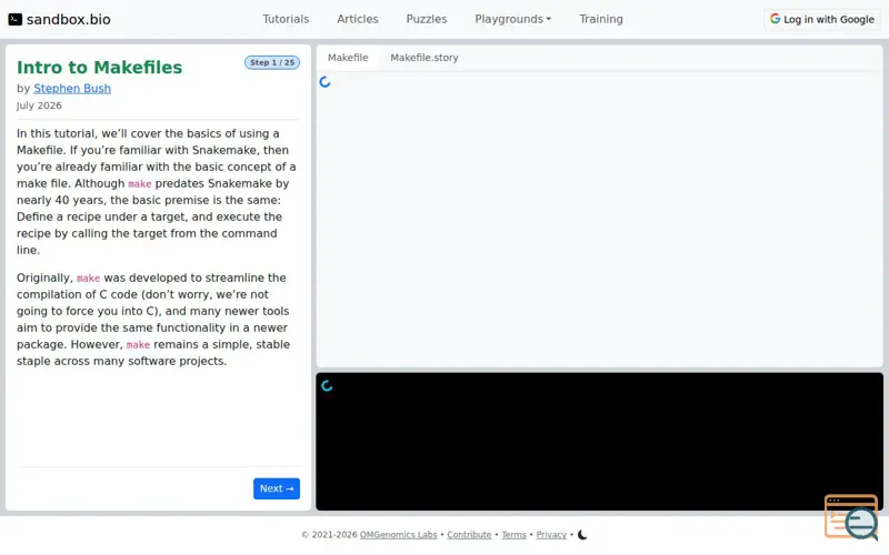 Screenshot of Sandbox