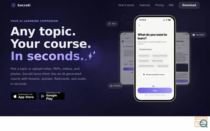 Screenshot of Socrati