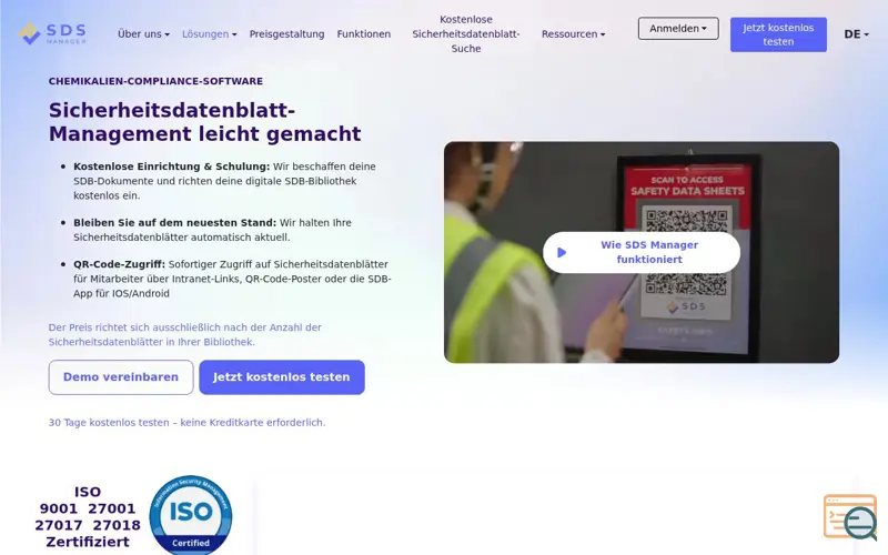 Screenshot of SDS Manager , a launch using Gatsby