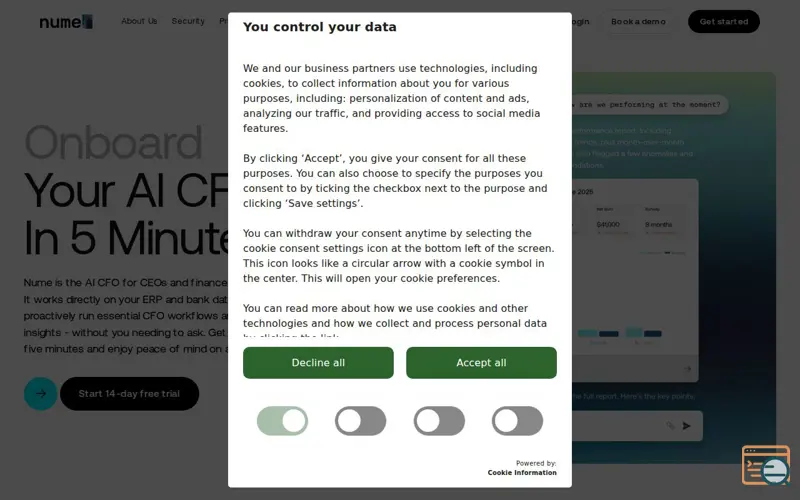 Screenshot of Nume, a launch using Viral Loops