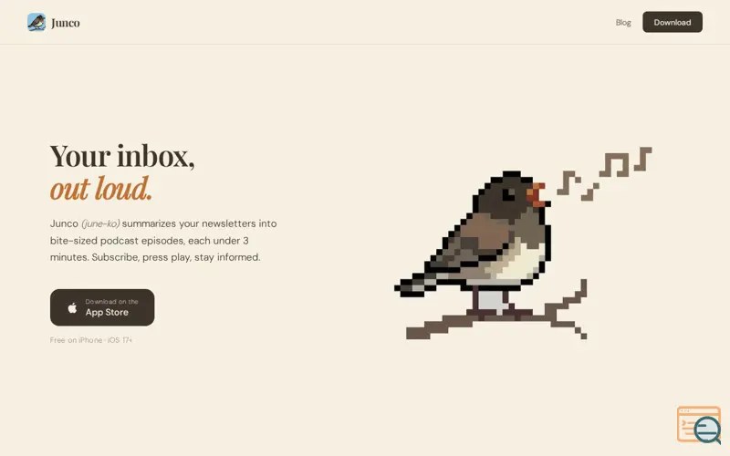 Screenshot of Tryjunco