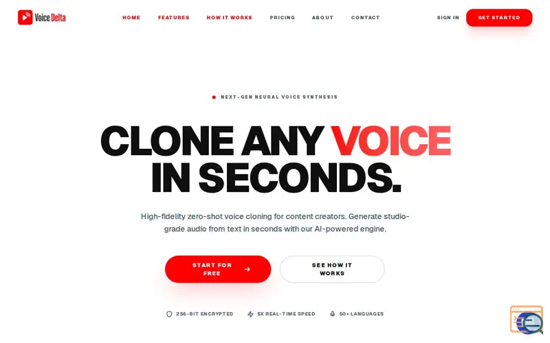 Screenshot of Voice Delta - Free Voice Cloning Tool