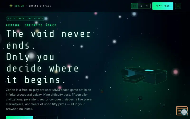 Screenshot of Zerion: Infinite Space