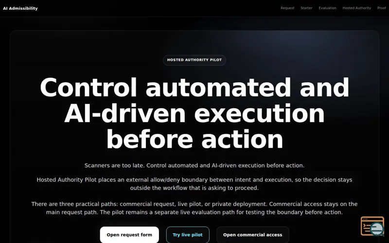 Screenshot of Ai-admissibility