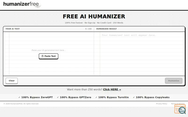 Screenshot of humanizerfree