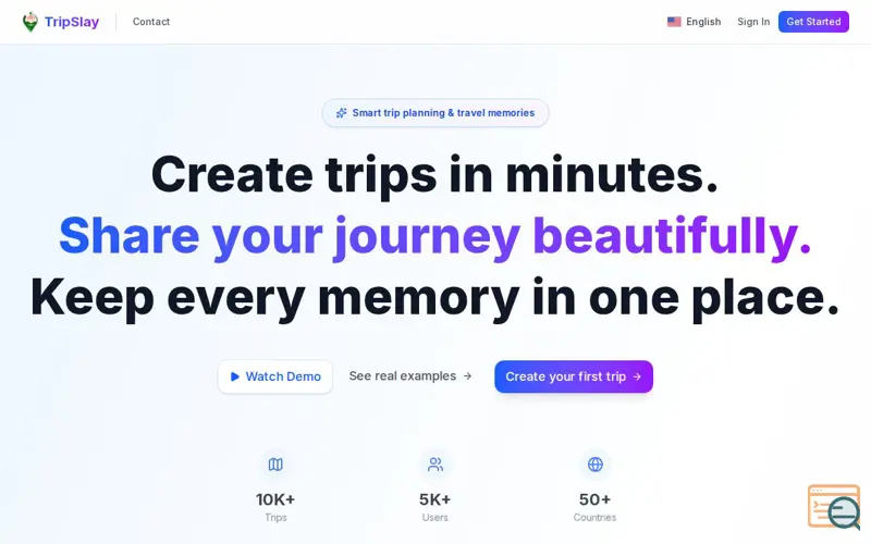 Screenshot of TripSlay