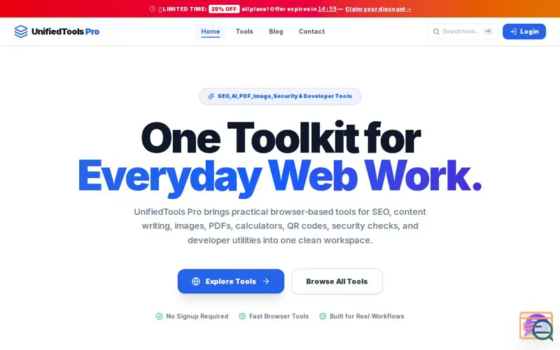 Screenshot of UnifiedTools Pro