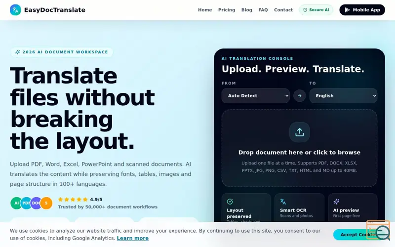 Screenshot of EasyDocTranslate
