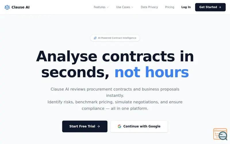 Screenshot of Clause AI