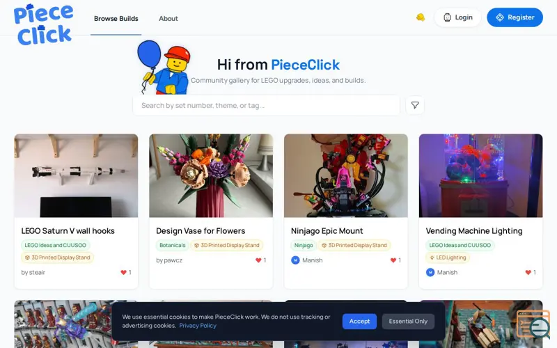 Screenshot of PieceClick