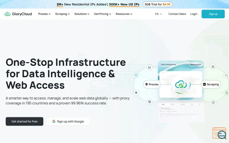 Screenshot of GloryCloud 