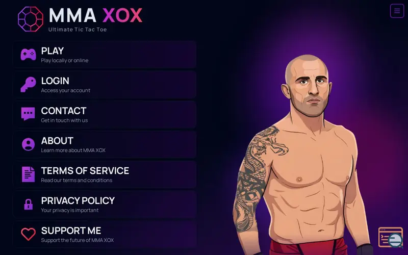 Screenshot of MMA XOX