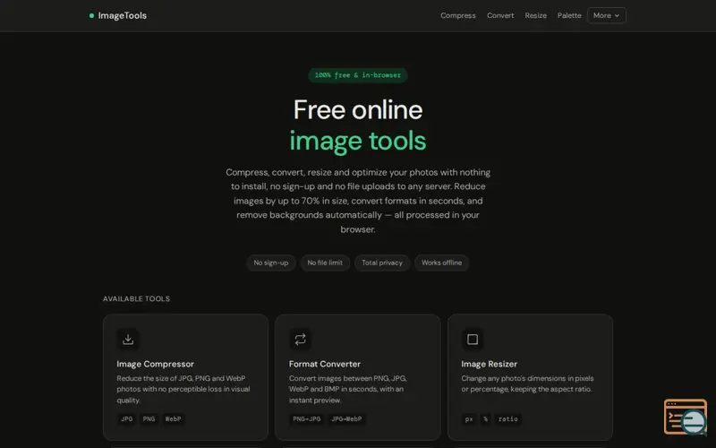 Screenshot of ImageTools