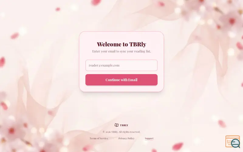 Screenshot of TBRly