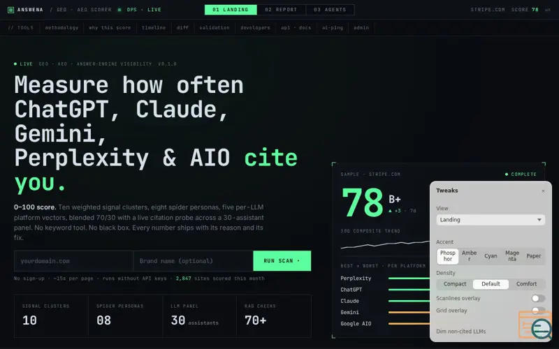 Screenshot of Answena