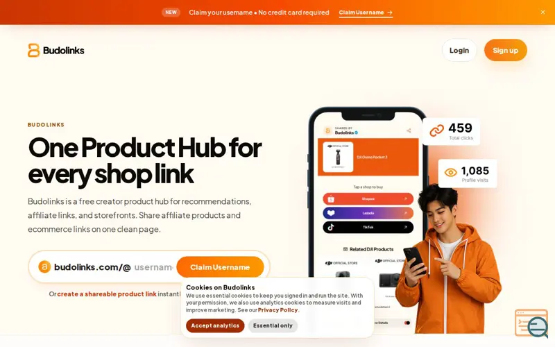 Screenshot of Budolinks