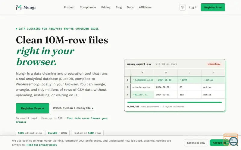 Screenshot of Mungr