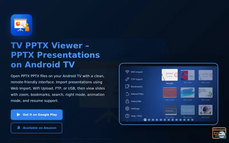 Screenshot of TV PPTX Viewer