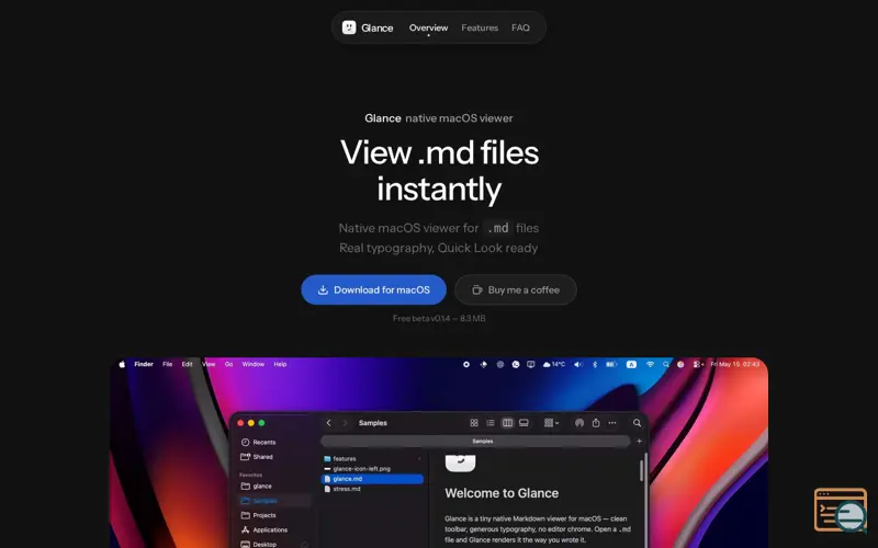 Screenshot of Glance