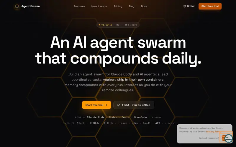 Screenshot of Agent-swarm