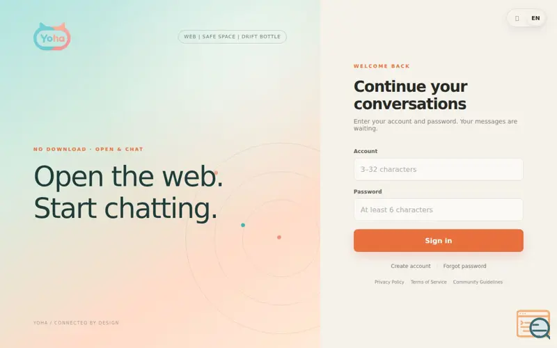 Screenshot of Yoha