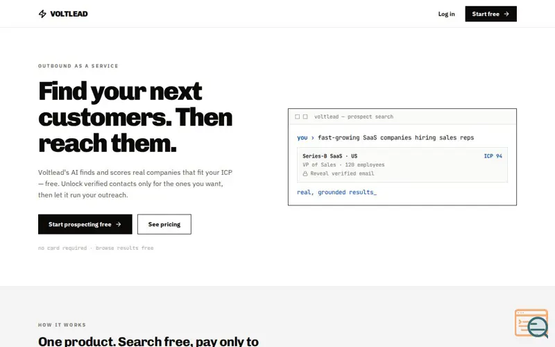 Screenshot of Voltlead — Outbound on Autopilot