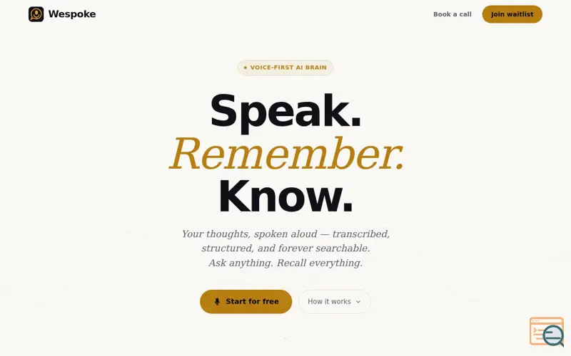 Screenshot of wespoke
