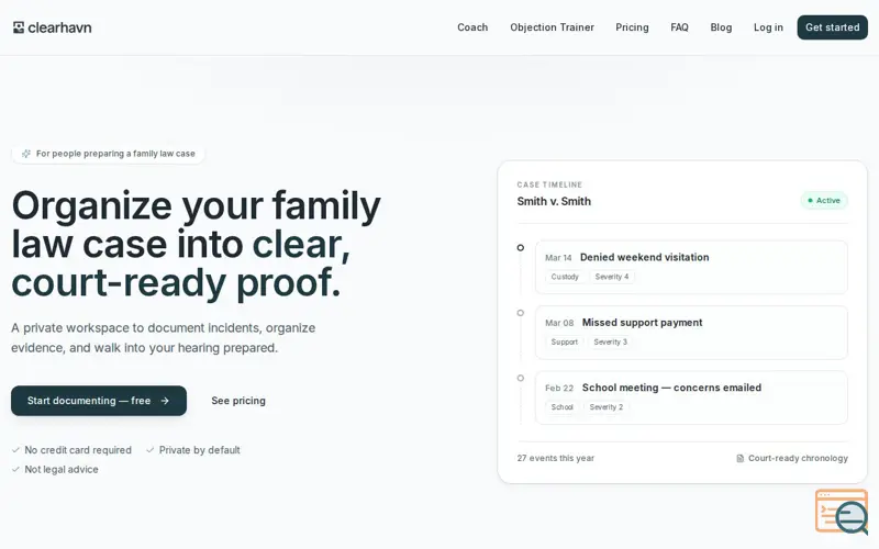 Screenshot of Clearhavn