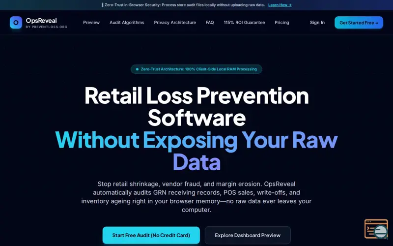 Screenshot of OpsReveal