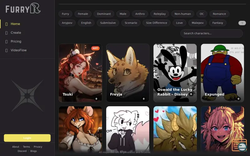 Screenshot of FurryR