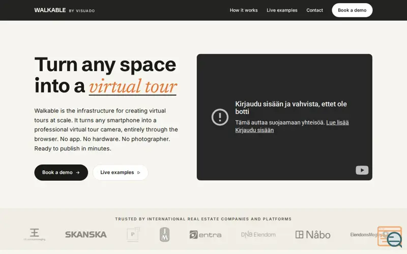 Screenshot of walkable.io