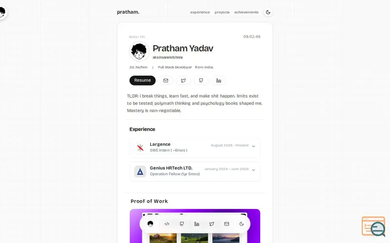Screenshot of Ogggggg Portfolio