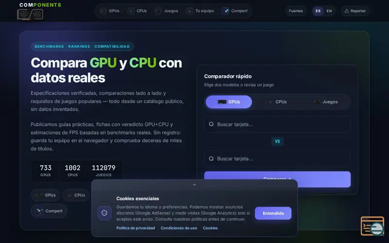 Screenshot of Components