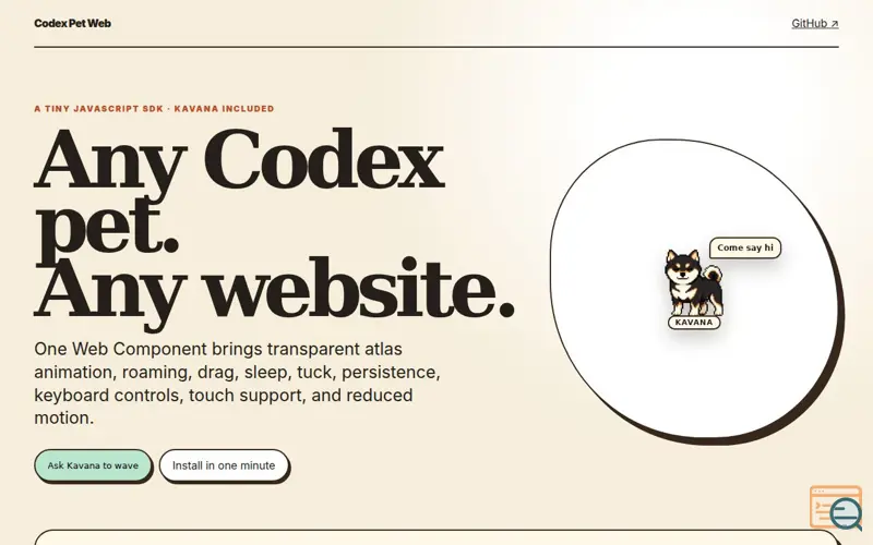 Screenshot of Codex Pet Web