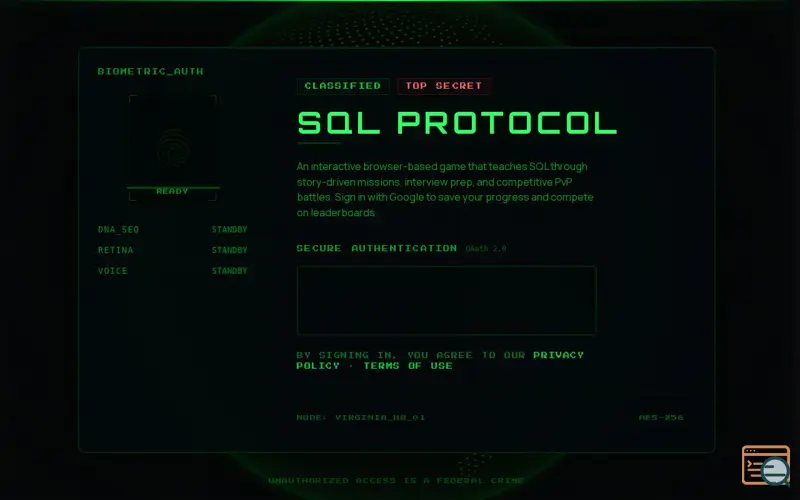 Screenshot of SQL Protocol