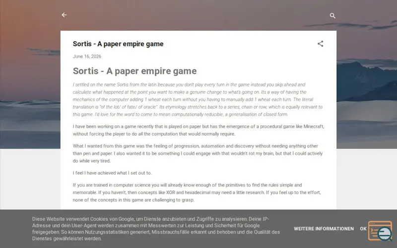 Screenshot of Jameshylands