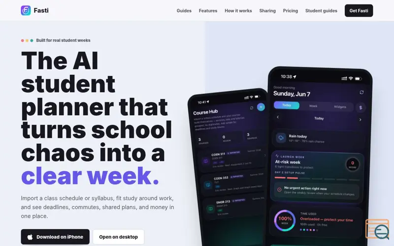 Screenshot of Fasti: AI Student Planner