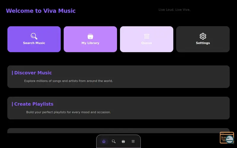 Screenshot of Viva Music