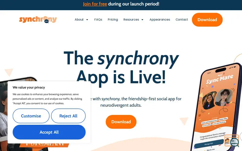 Screenshot of Synchrony