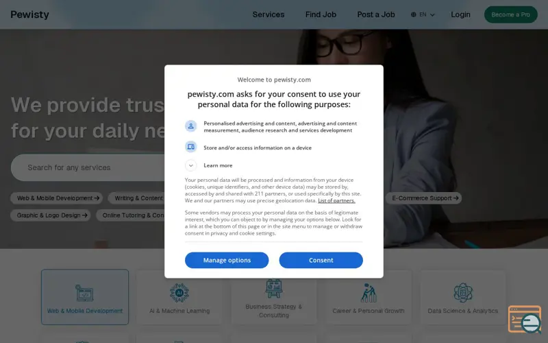 Screenshot of Pewisty
