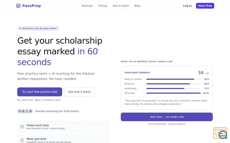 Screenshot of PassPrep