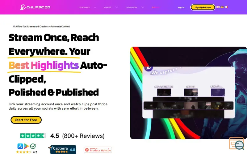 Screenshot of Eklipse: Instant Edit