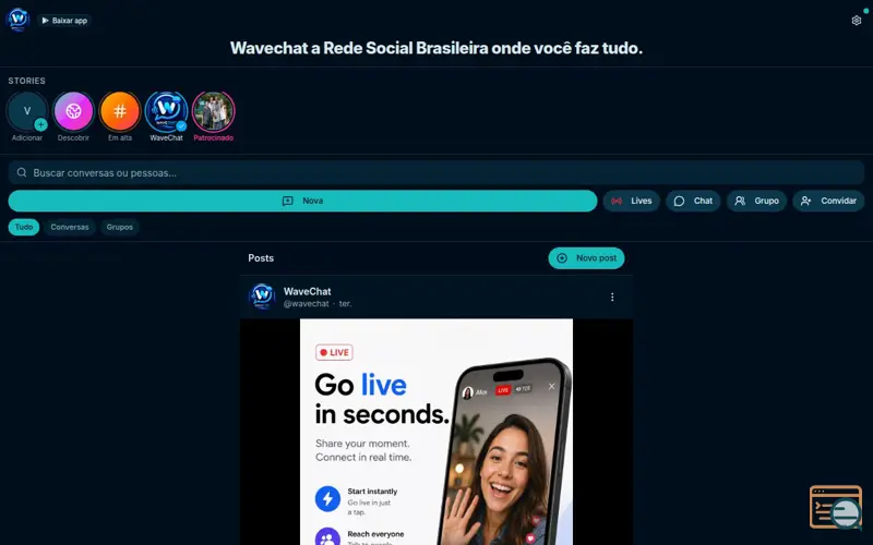 Screenshot of WaveChat