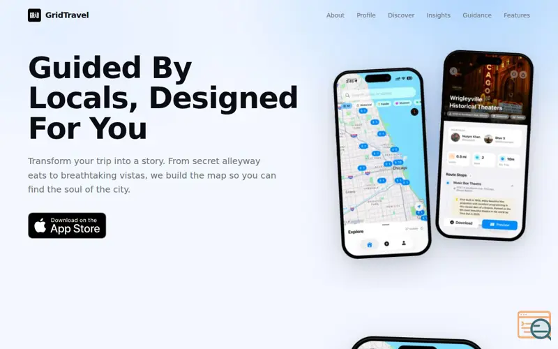 Screenshot of Gridtravel