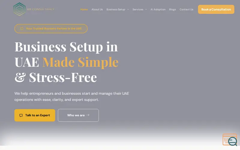 Screenshot of KIF CONSULTANCY