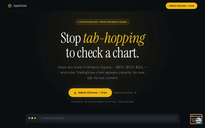 Screenshot of SquareLens