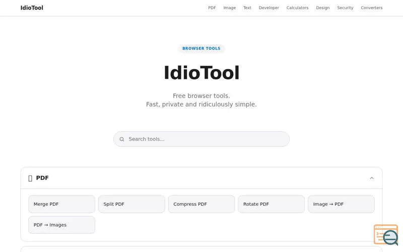 Screenshot of IdioTool