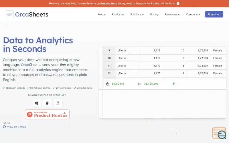 Screenshot of OrcaSheets AI Reports
