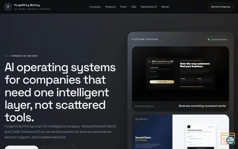Screenshot of MarketHubOS
