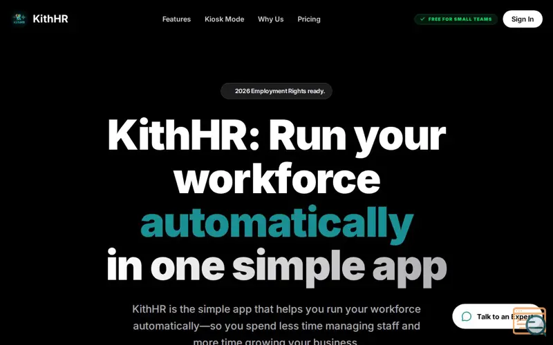 Screenshot of KithHR